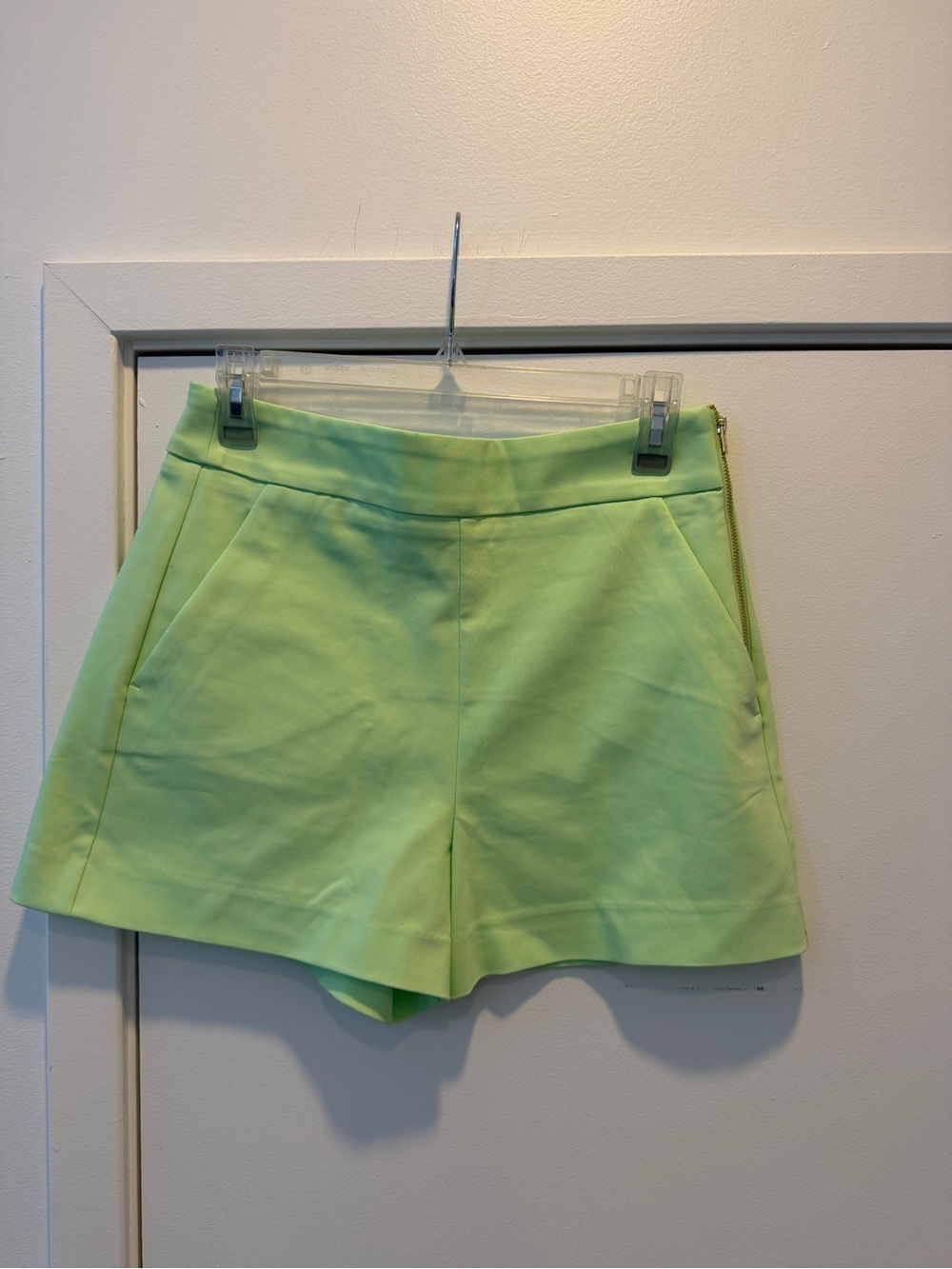 Never Work Lilly Pulitzer Neon Lime High-Waist Tailored Shorts